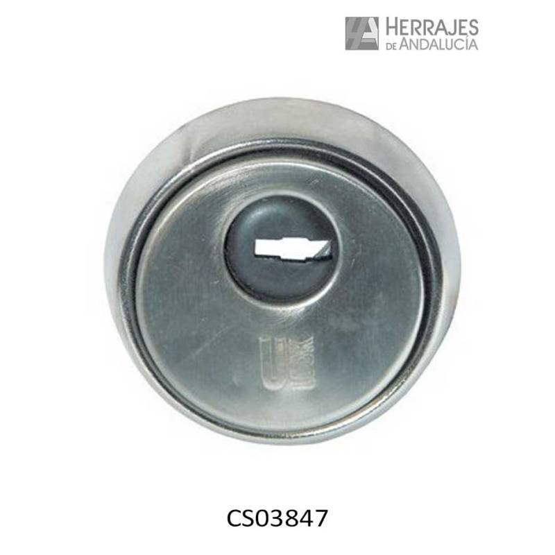 Escudo cerrado de seguridad niquelado satinado 62 mm – Herrajes de Andalucía