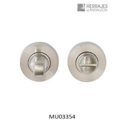 Muletilla con roseta 35 mm níquel satinado | Herrajes de Andalucía