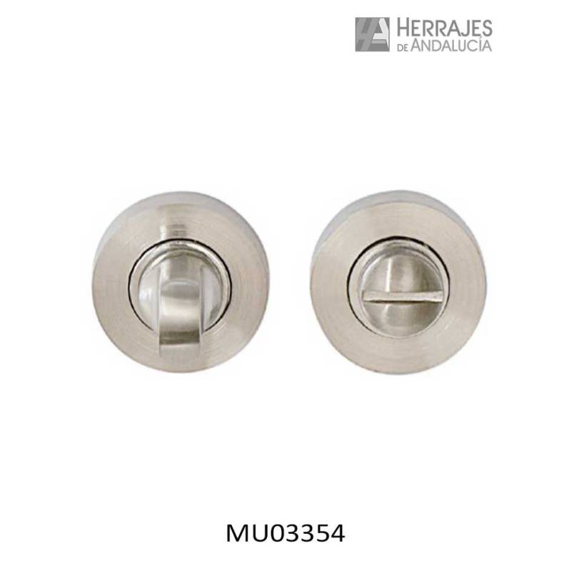 Muletilla con roseta 35 mm níquel satinado | Herrajes de Andalucía