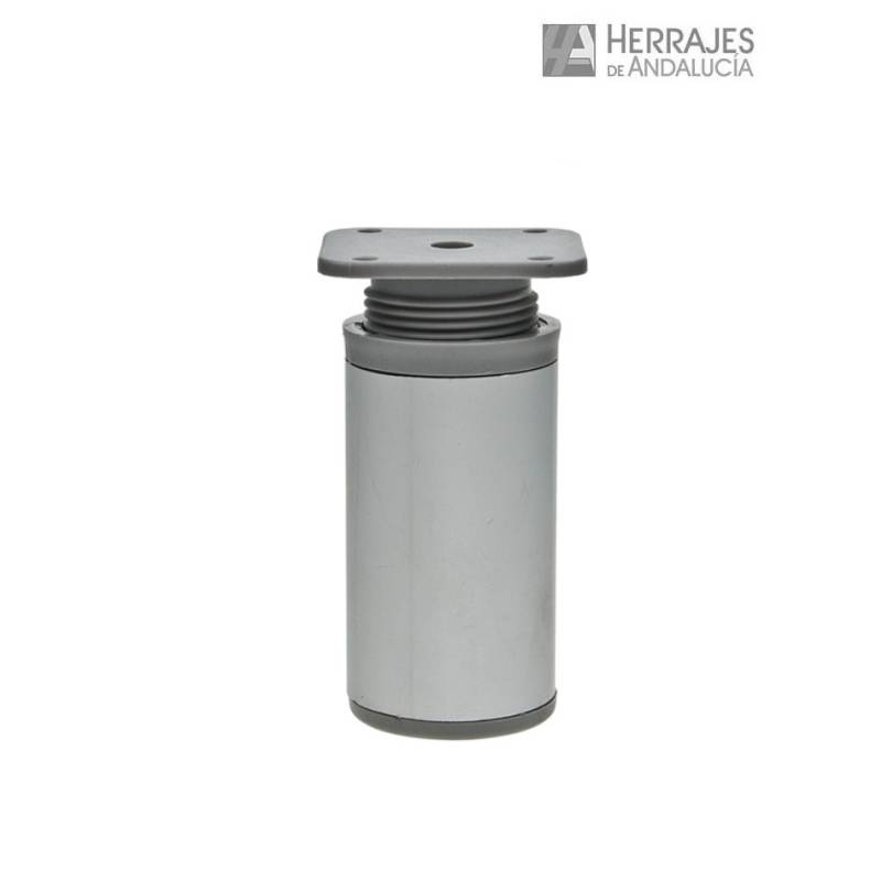 Pata aluminio redonda Ø40 mm altura 60 mm | Herrajes de Andalucía