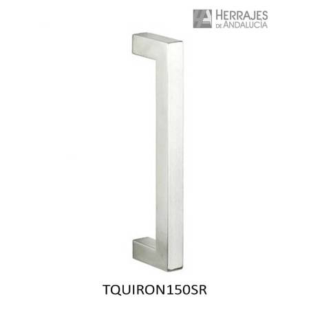 MANILLON CUADRADO QUIRON ACERO INOX AISI-304 | PUERTAS CORREDERAS, DE VIDRIO O MADERA..150MM