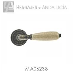 Manivelas Rústicas Marfil Craquelé 123 mm | Herrajes de Andalucía
