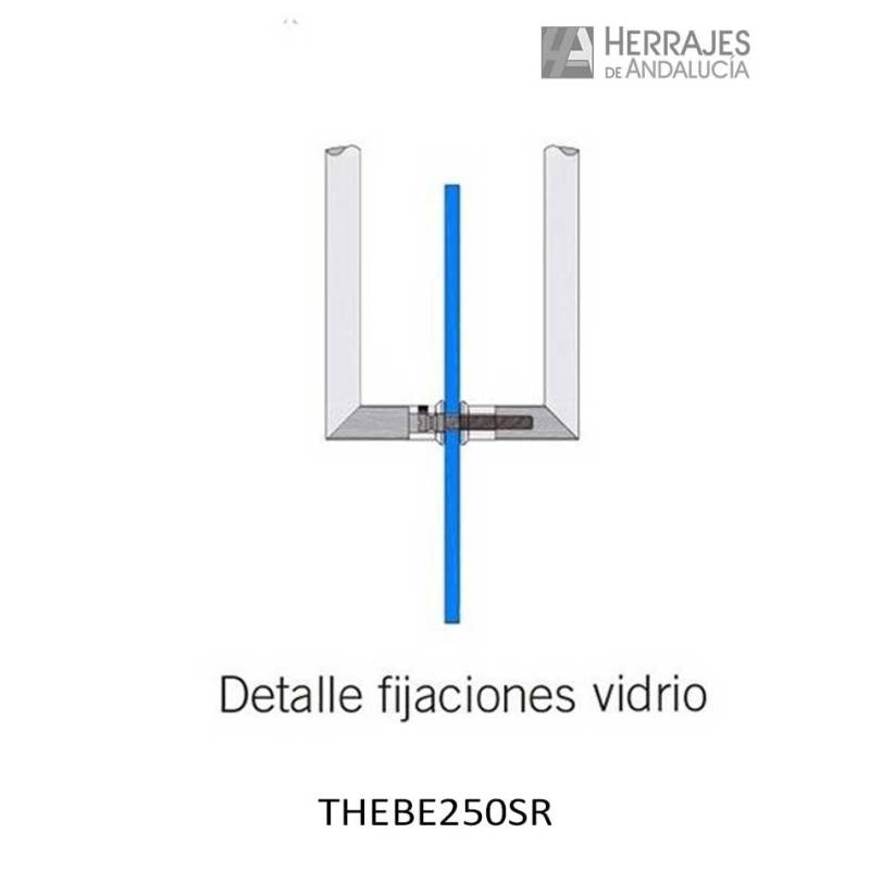 Manillón Hebe 250 acero inoxidable sin rosetas-Herrajes de Andalucía