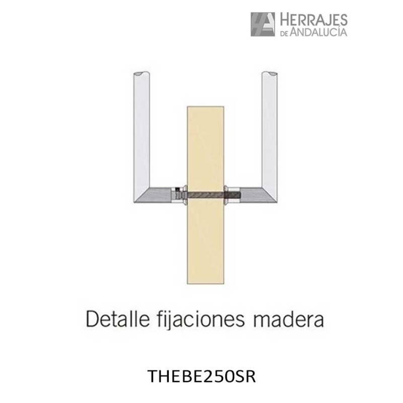 Manillón Hebe 250 acero inoxidable sin rosetas-Herrajes de Andalucía