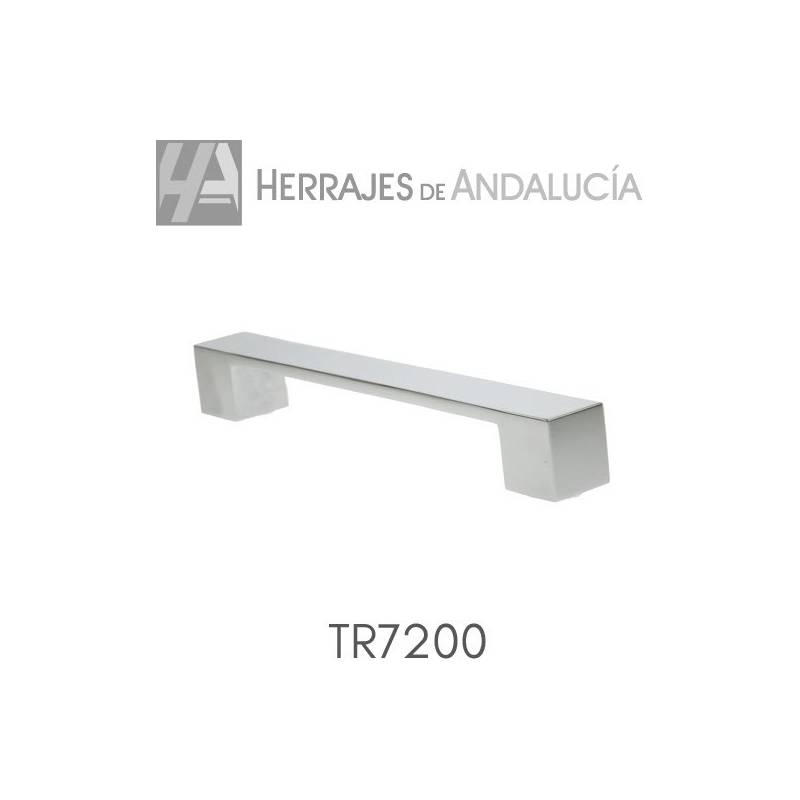 Tirador Ícaro 205mm níquel satinado entre ejes 160/192 mm | Herrajes de Andalucía