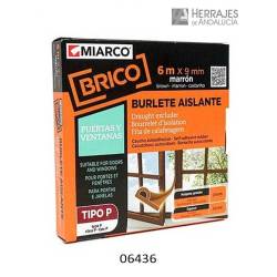 BURLETE P ADHESIVO MARRÓN.. 6 MTS