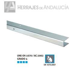 PERFIL U PARA CABINA SANITARIA-MEDIDA 1.80M ACERO INOXIDABLE