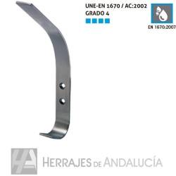 Percha Doble 195×63mm Cabina Sanitaria | Herrajes de Andalucía
