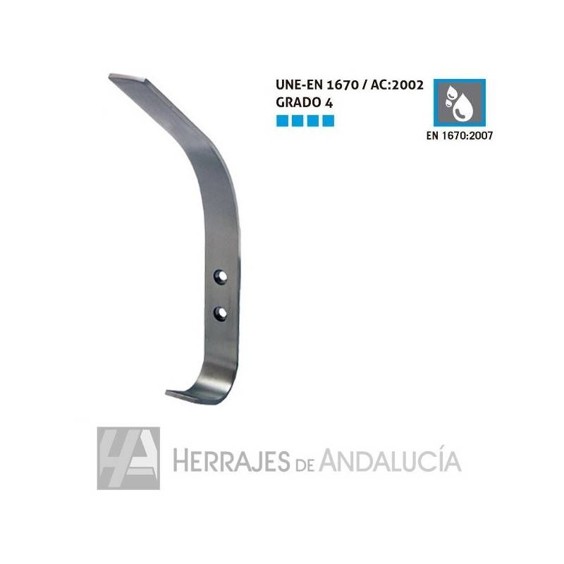 Percha Doble 195×63mm Cabina Sanitaria | Herrajes de Andalucía