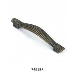 Tirador Reed bronce rústico 96 mm | Herrajes de Andalucía