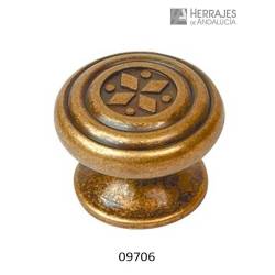 Pomo Circular Cuero Ø25 mm | Herrajes de Andalucía