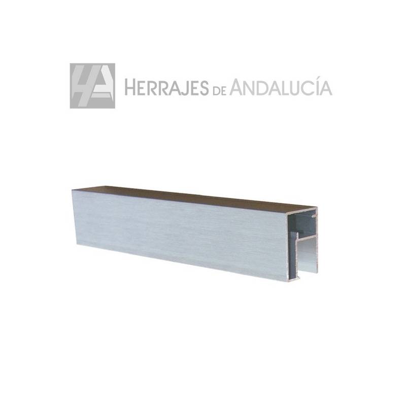 Perfil alto para cabina sanitaria de 3.95cm de aluminio-Herrajes de Andalucía