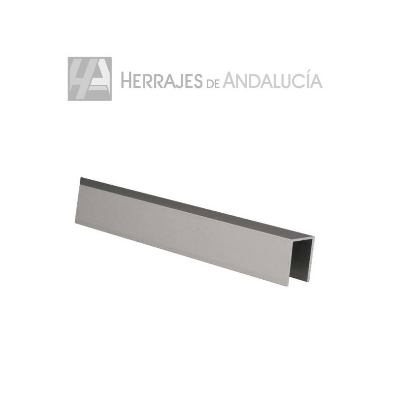 Perfil forma "U" para cabinas sanitarias-Herrajes de Andalucía