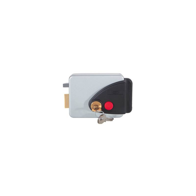 Cerradura eléctrica modelo RMS97 con pulsador derecha-Herrajes de Andalucía