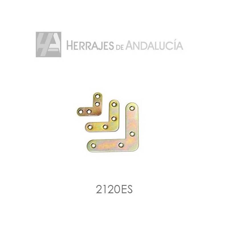 Escuadra bicromatada 2/120 acero | Herrajes de Andalucía