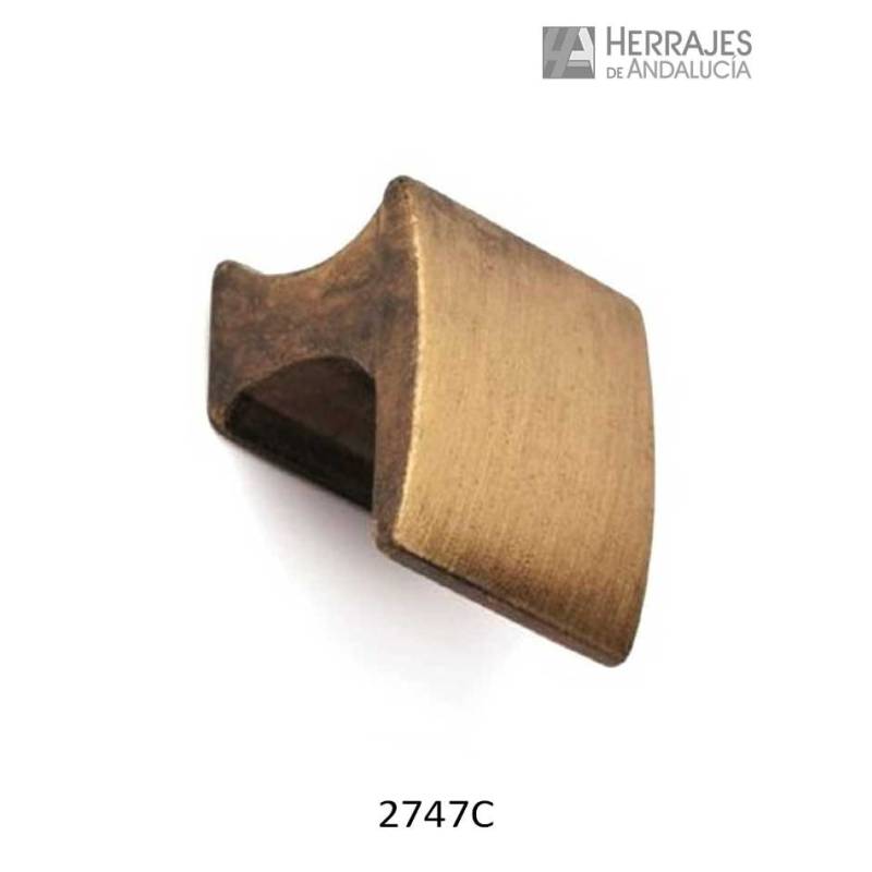 Pomo Mueble Mesita de Noche 24x22 mm Cuero Mate | Herrajes de Andalucía