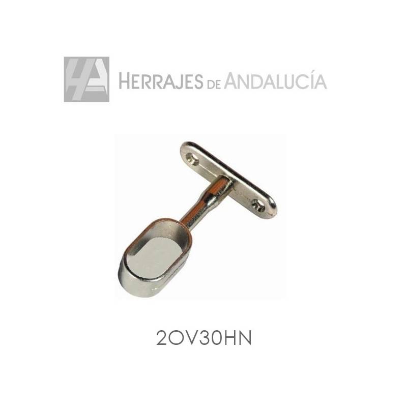 Soporte ciego techo barra Oval 30x15mm | Herrajes de Andalucía