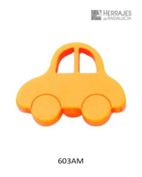 Pomo infantil coche amarillo 44x34mm
