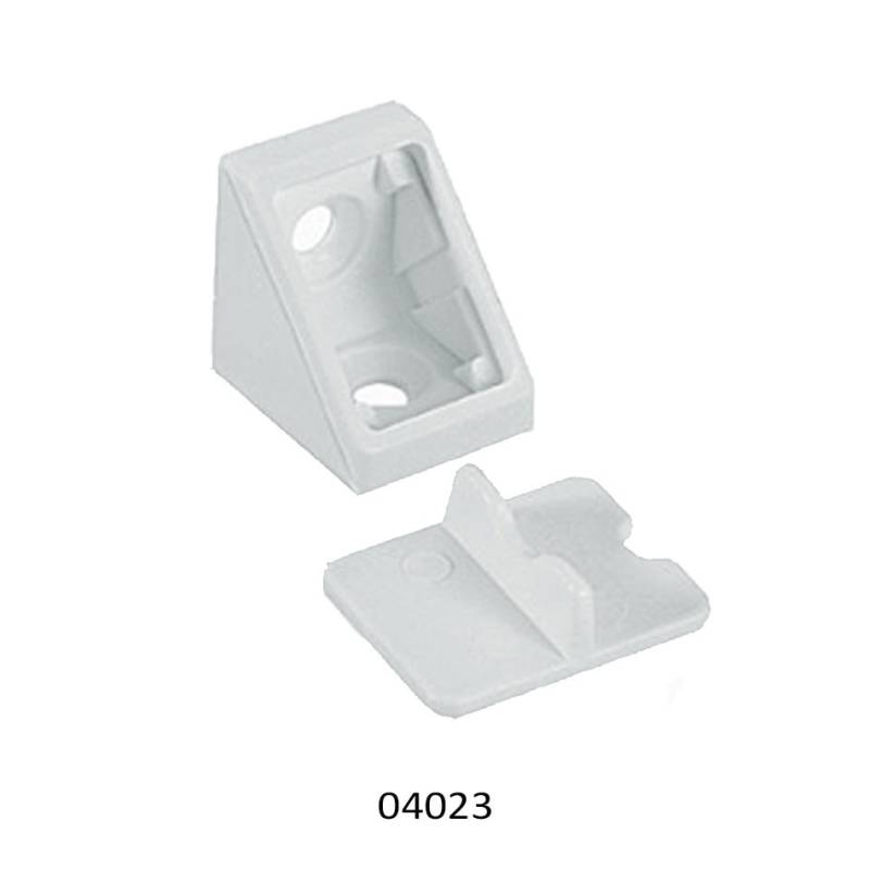 Escuadra de Mueble Plástico con Tapa Blanco | Herrajes de Andalucía