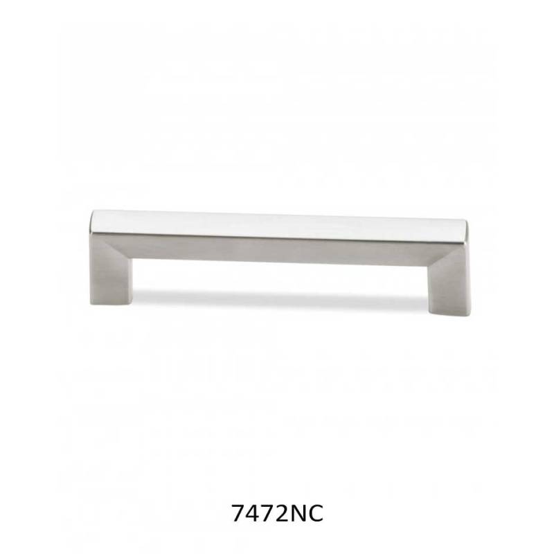 Tirador Square níquel cepillado 96 mm | Herrajes de Andalucía