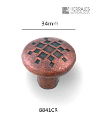 Pomo redondo cobre rÚstico 34mm