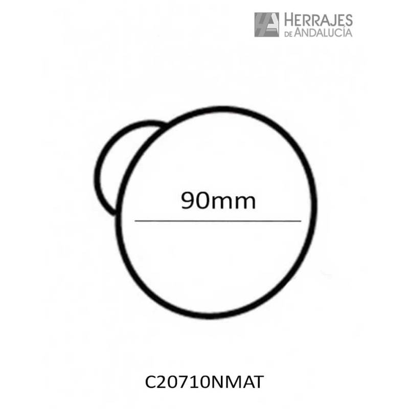 Pomo C207 puertas níquel mate 90mm-Herrajes de Andalucía