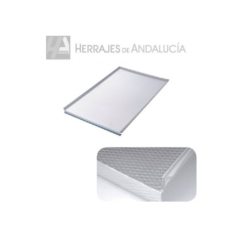 Protector fondo 60x580mm aluminio | Herrajes de Andalucía