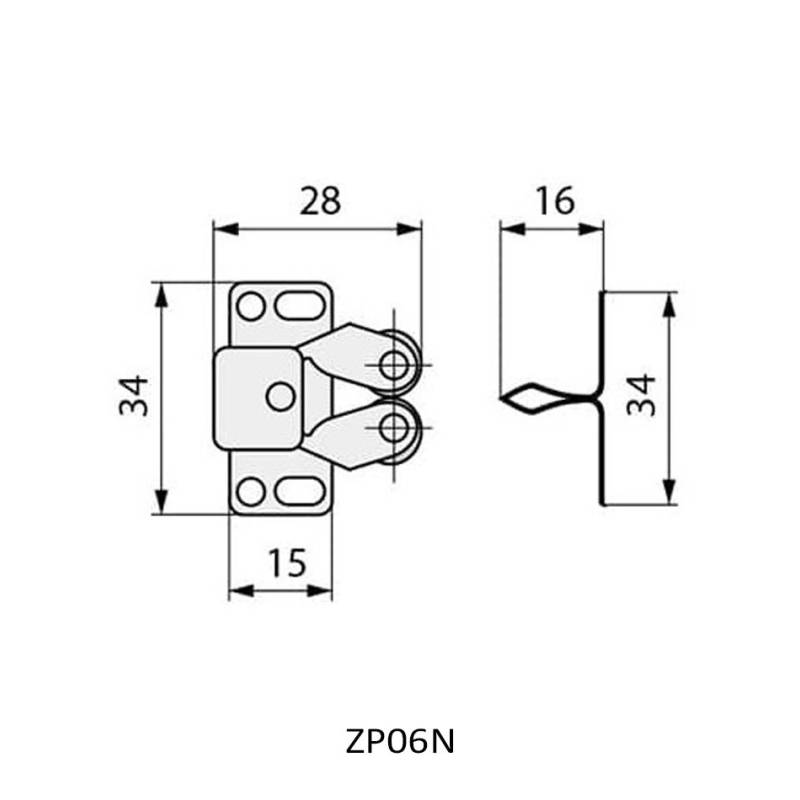 Golpete goma reforzado 34x28 zincado | Herrajes de Andalucía