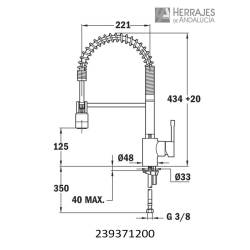 Grifo teka de cocina ark 937 monomando 