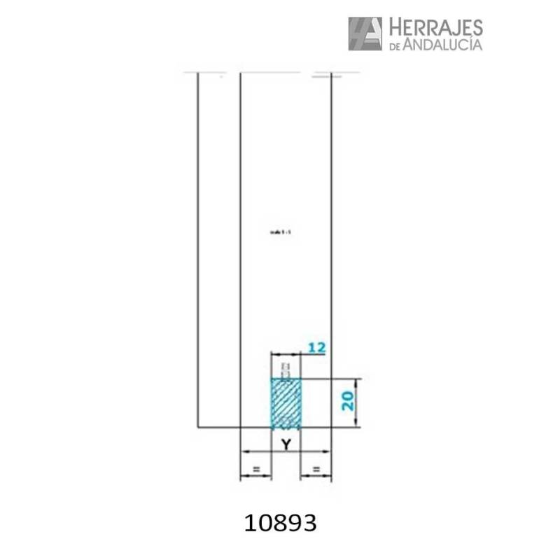 Burlete 400 Mini Isófono 38 dB | Herrajes de Andalucía