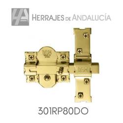 CERROJO SEGURIDAD DORADO 301RP/80