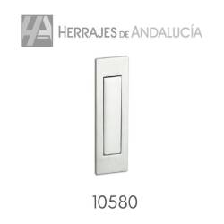 Tirador de embutir 155x45mm con placa y muelle inox aisi-304