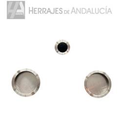 Kit tirador puerta corredera níquel | Herrajes de Andalucía