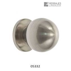 Pomo Bola Ø28 mm Aluminio Níquel Satinado | Herrajes de Andalucía
