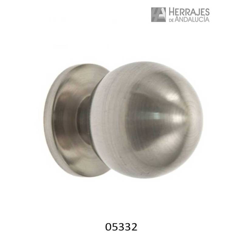 Pomo Bola Ø28 mm Aluminio Níquel Satinado | Herrajes de Andalucía