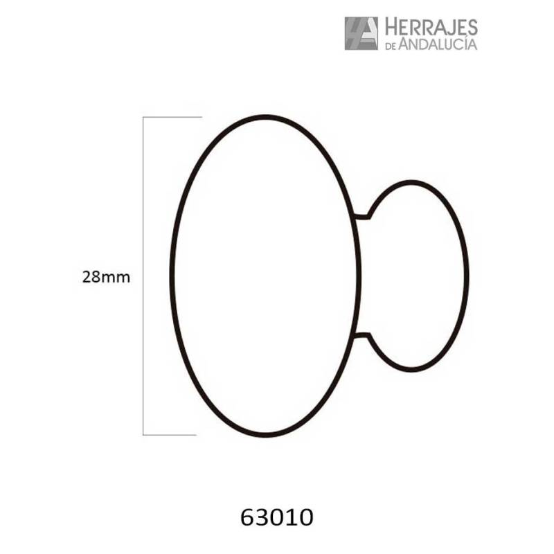 Pomo Chato Plano Ø28 mm Zamak Níquel Satinado | Herrajes de Andalucía