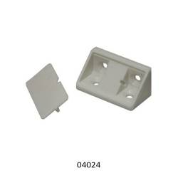 Escuadra de Mueble Plástico con Tapa Doble Blanco | Herrajes de Andalucía