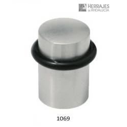 Tope puerta níquel satinado Ø30 mm | Herrajes Andalucía