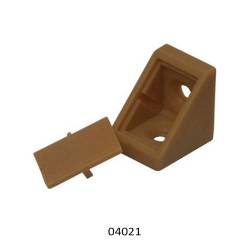 Escuadra de Mueble Plástico con Tapa Beige | Herrajes de Andalucía