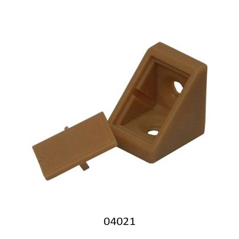 Escuadra de Mueble Plástico con Tapa Beige | Herrajes de Andalucía