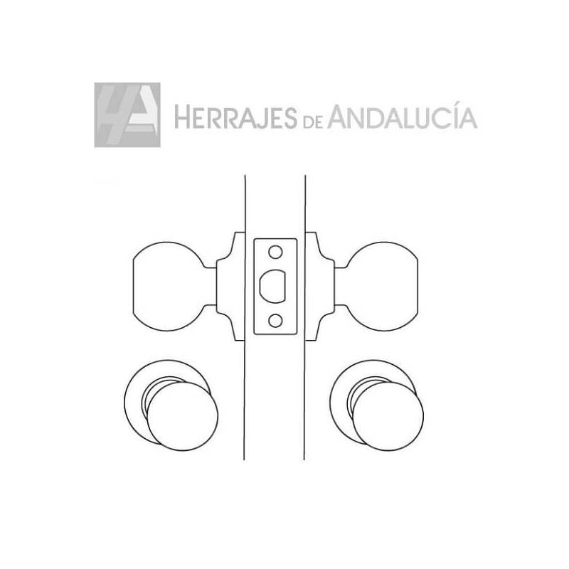 Pomo bola 8905 60/70mm latón pulido | Herrajes de Andalucía