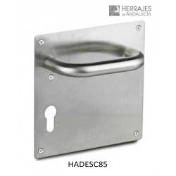 Juego manivela con placa y bocallave 170x170 mm | Herrajes de Andalucía