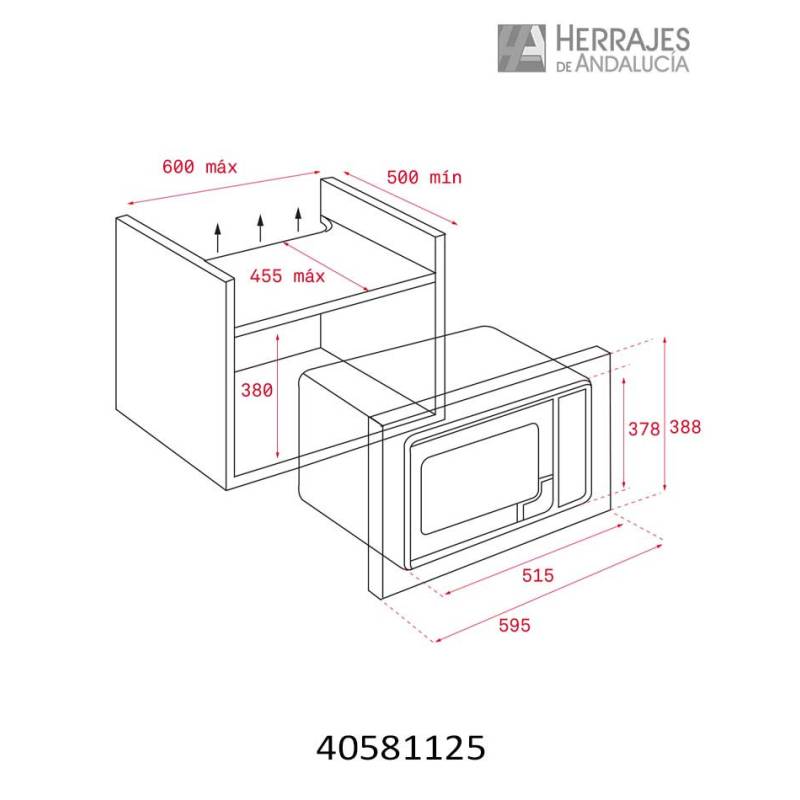 Microondas Teka MWE 255 FI WISH Cristal Negro | Herrajes de Andalucía