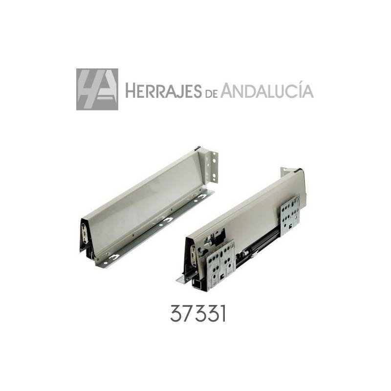 Guía cajón gris 450mm guía Smove 35kg-Herrajes de Andalucía