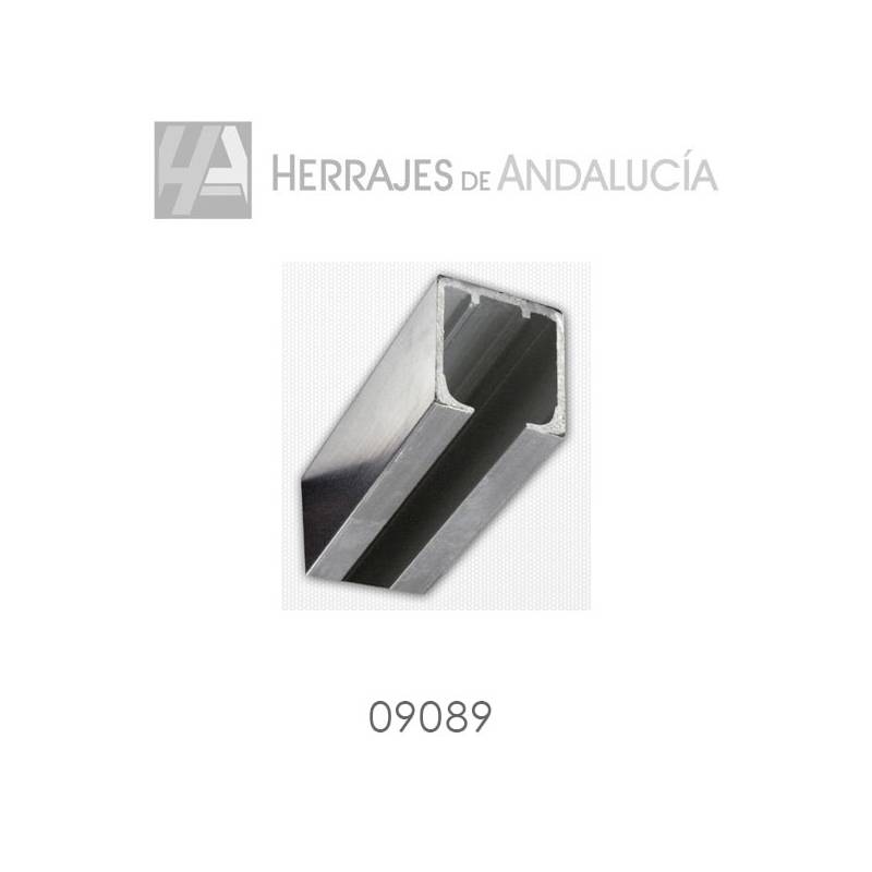 Perfil superior de aluminio Alfa12 de 3 metros de 60kg hasta 80kg.