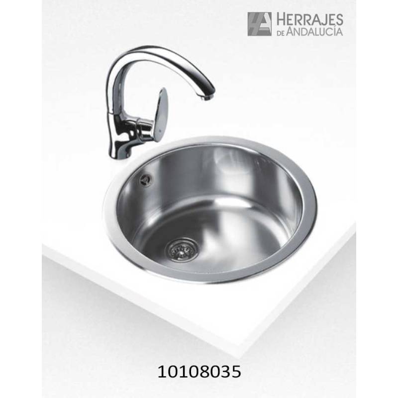 Fregadero una cubeta 45 cm con escurridor Acero Inoxidable | Herrajes de Andalucía