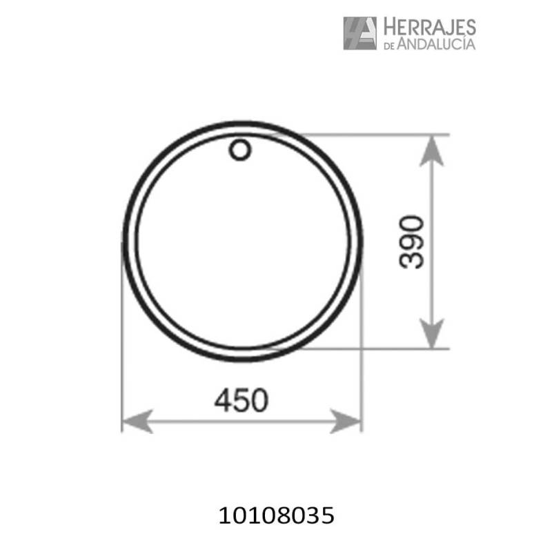 Fregadero una cubeta 45 cm con escurridor Acero Inoxidable | Herrajes de Andalucía