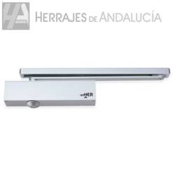 Cierrapuertas guia deslizante regulable 2-5 rf ctg93 plata