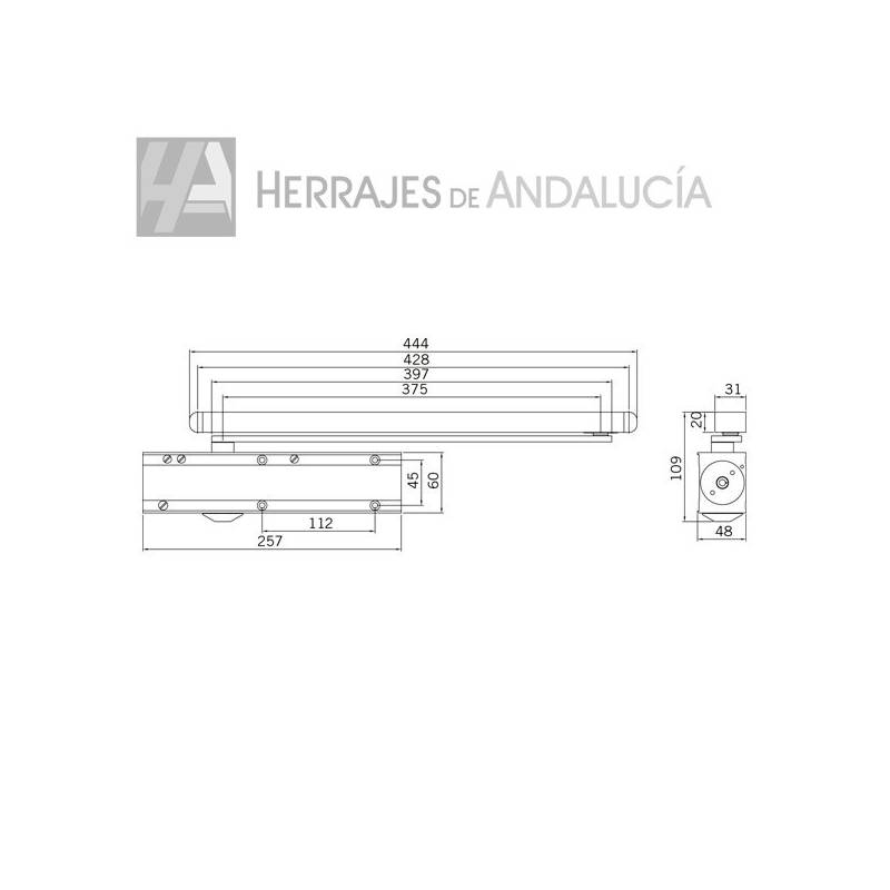 Cierrapuertas CTG 93 Leva | Herrajes de Andalucía