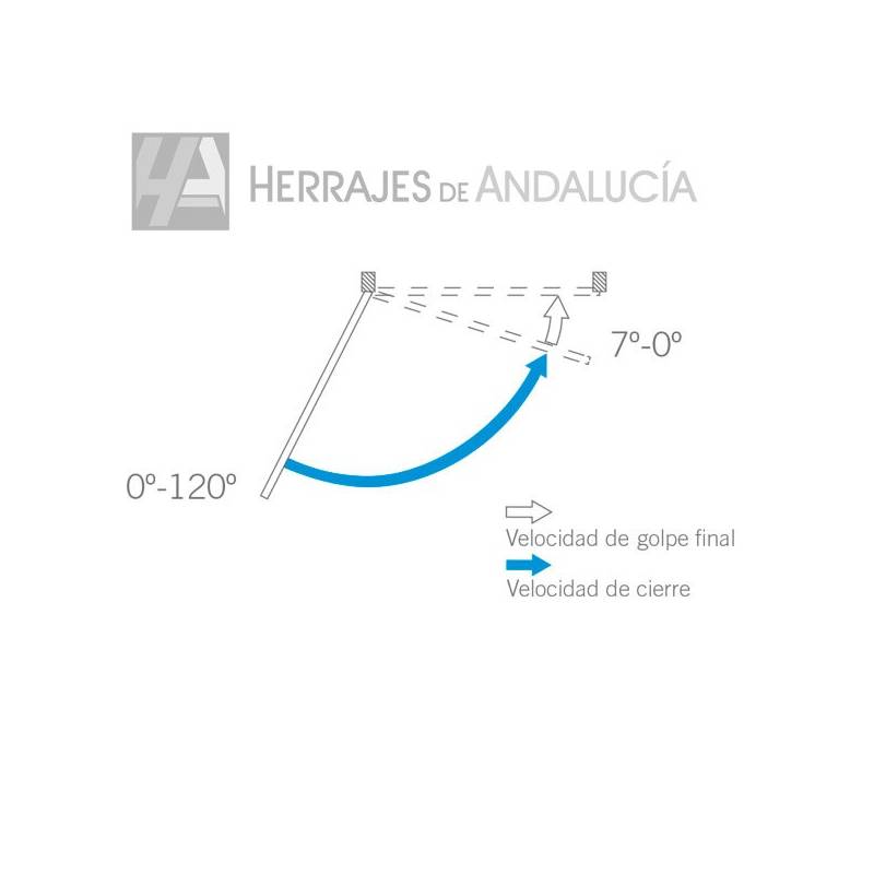Cierrapuertas Oculto Extra Slim Regulable 2-4 | Herrajes de Andalucía